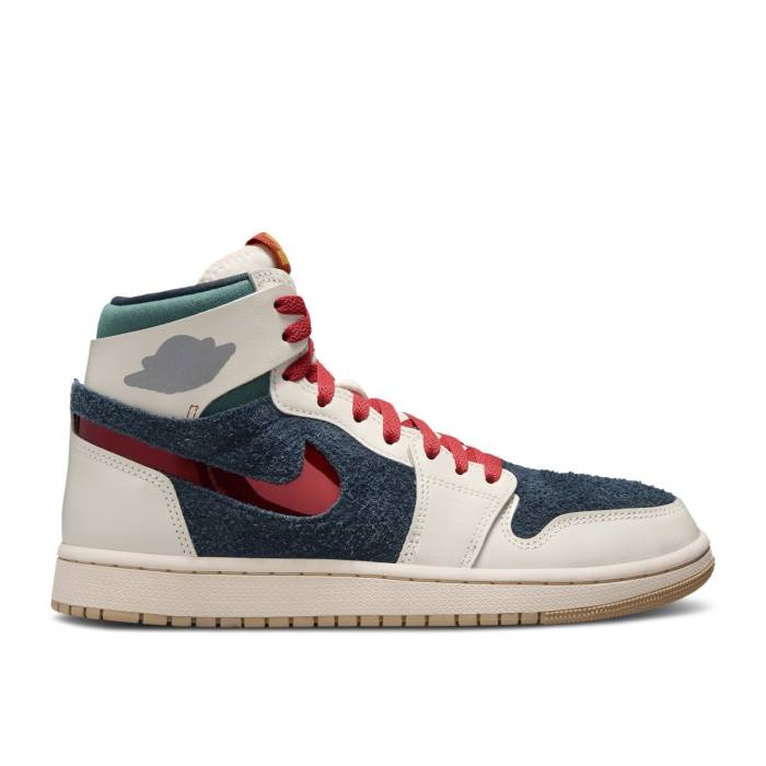 ナイキ エアジョーダン Air Jordan 【 Wmns Jordan 1 High Zoom Comfort 2 Se Youre Welcome Women Pale Ivory/Armory Navy/University Gold/Dragon Red 】 ハイ ズーム レディース アイボリー 紺色 ネイビー ゴールド ドラゴ