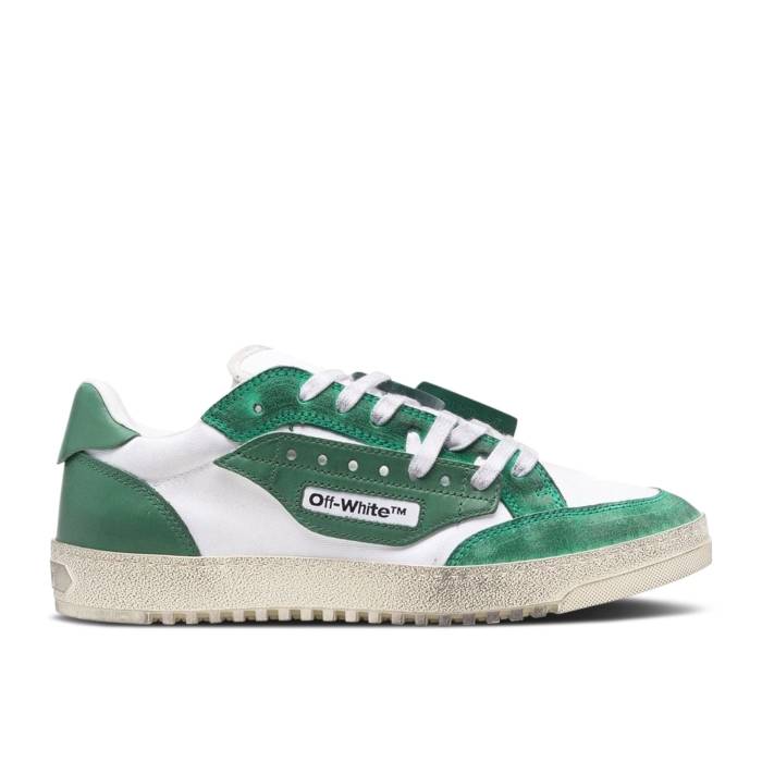 象牙色 Off-White 【 5.0 Low \u0027Distressed White Dark Green\u0027 Men White/Dark Green 】 白いこと 白いこと メンズ 白いこと 白いこと green 緑・緑であること