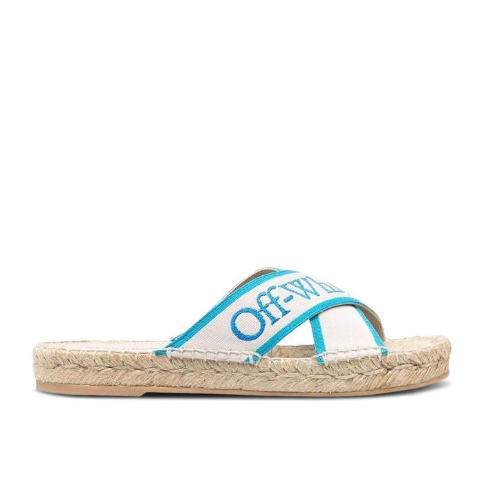 オフホワイト Off-White 【 Wmns Bookish Criss-Cross Espadrille Sliders 'Nude Blue' Women Blue 】 サンダル レディース 青色 ブルー