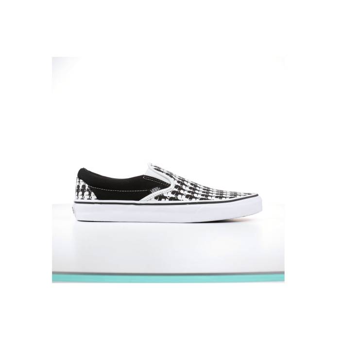 ヴァンズ Vans 【 Karl Lagerfeld X Classic Slip-On 'True White' Men Black/True White 】 クラシック slip-on スリッポン メンズ 黒色 ブラック 白色 ホワイト
