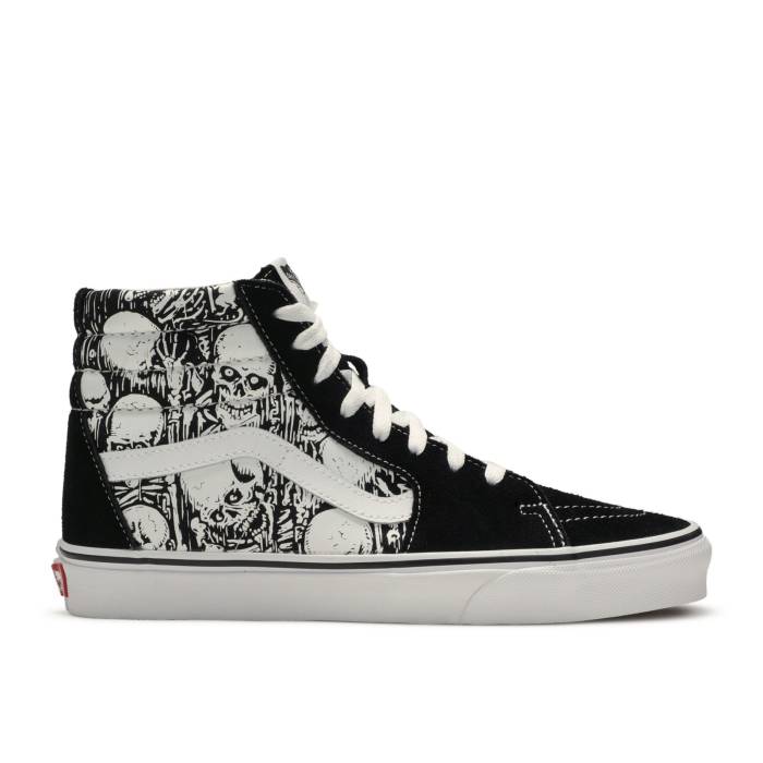 ヴァンズ Vans 【 Sk8-Hi \u0027Forgotten Bones\u0027 Men Black/True White 】 滑るご機嫌 メンズ 黒いこと 黒いこと 白いこと 白いこと