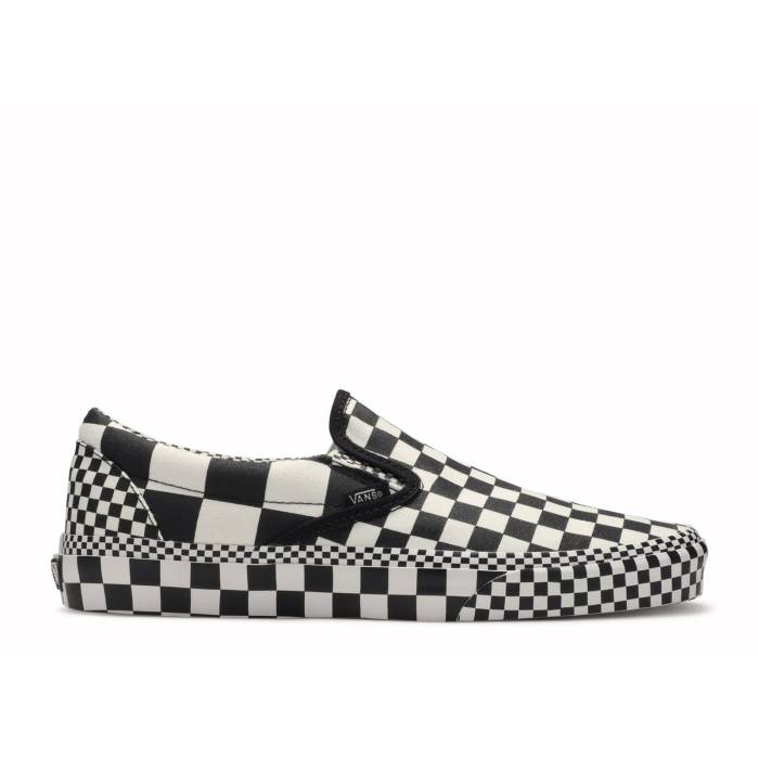 ヴァンズ Vans 【 Slip-On 'All Over Checkerboard' Men Black/True White 】 slip-on スリッポン メンズ 黒色 ブラック 白色 ホワイト