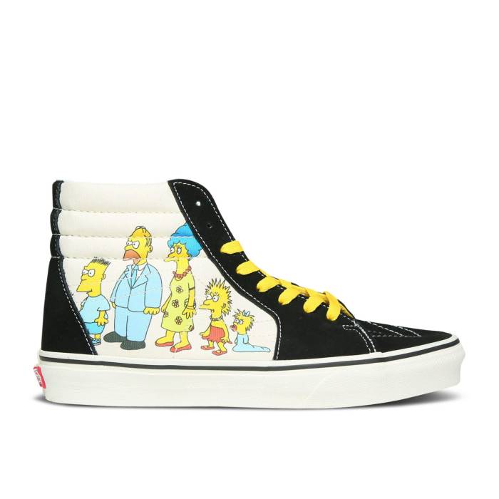 ヴァンズ Vans 【 The Simpsons X Sk8-Hi \u0027Simpsons Family 1987-2020\u0027 Men Black 】 滑るご機嫌 メンズ 黒いこと 黒いこと