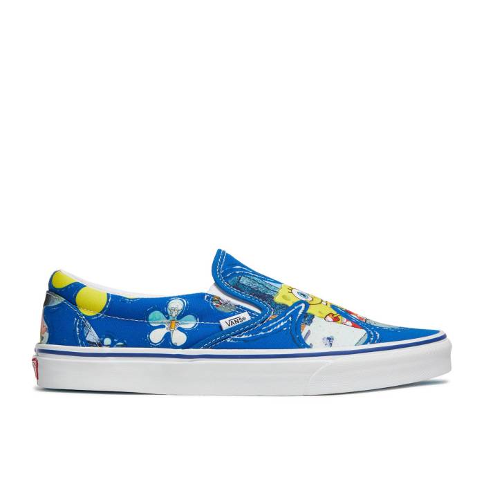 ヴァンズ Vans 【 Spongebob Squarepants X Classic Slip-On Alohabob Men Blue/Multi-Color 】 スポンジボブ クラシック slip-on スリッポン メンズ 青色 ブルー