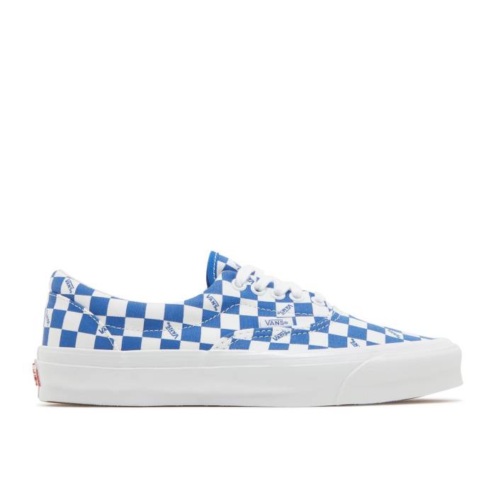 ヴァンズ Vans 【 Og Era Lx Checkerboard Logo - Nautical Blue Men Nautical Blue/White 】 ロゴ メンズ 青色 ブルー 白色 ホワイト