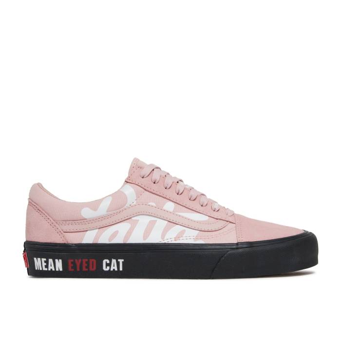 ヴァンズ Vans 【 Patta X Old Skool Vlt Lx \u0027Mean Eyed Cat - Silver Pink\u0027 Men Silver Pink/Black 】 Silver しろがね色・しろがね色 メンズ Silver しろがね色・しろがね色 pink さくら色 黒いこと 黒いこと 靴-メンズ靴-スニーカー