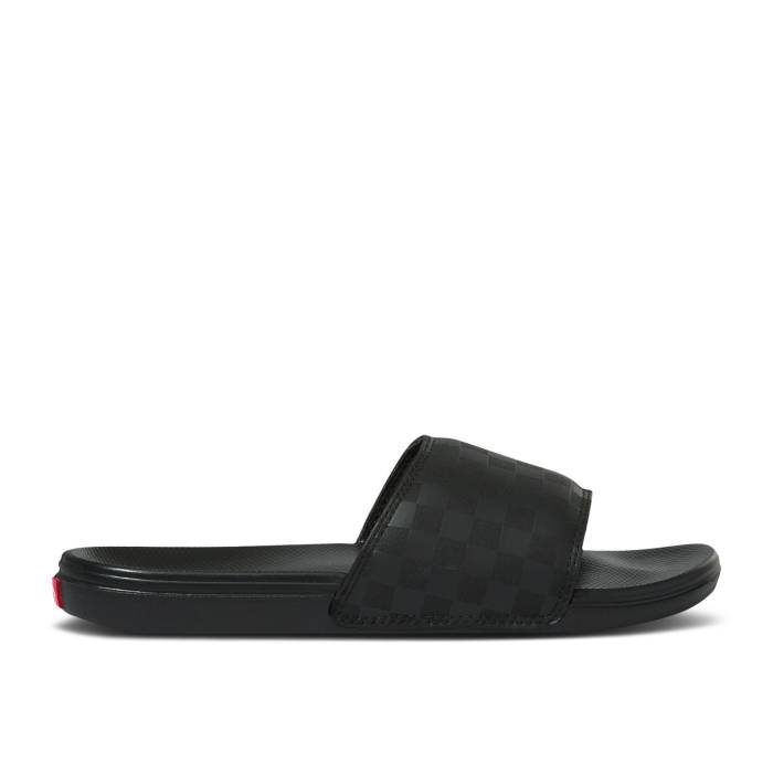 ヴァンズ Vans 【 La Costa Slide-On 'Triple Black Checkerboard' Men Black/Black 】 ロサンゼルス 黒色 ブラック メンズ 黒色 ブラック