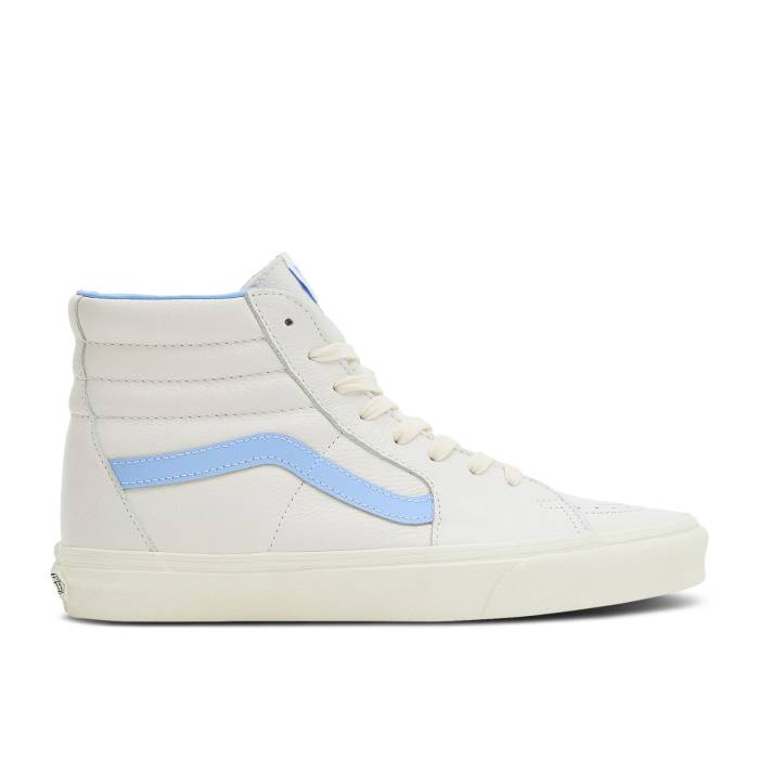 ヴァンズ Vans 【 Sk8-Hi Vintage Leather \u0027Blanc De Blanc Blue\u0027 Men Blanc De Blanc/Multi 】 滑る御機嫌 vintage ビンテージ・ヴィンテージ なめし革 空白文字 メンズ 空白文字
