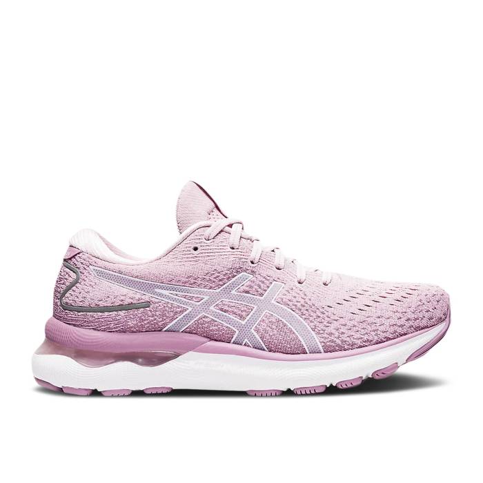アシックス Asics 【 Wmns Gel Nimbus 24 \u0027Barely Rose\u0027 Women Barely Rose/White 】 レディース Rose サクラ色 白いこと 白いこと