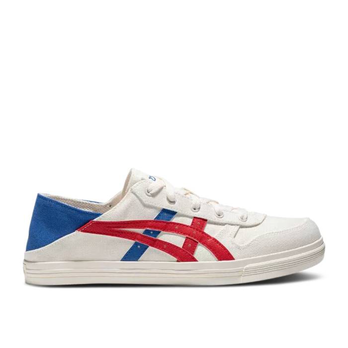 アシックス Asics 【 Aaron Slip-On \u0027White Red Blue\u0027 Men 】 slip-on スリッポン Red 赤・赤いこと メンズ