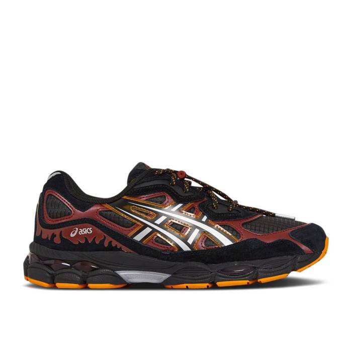 アシックス Asics 【 Naruto Shippuden X Gel Nyc \u0027Naruto Uzumaki\u0027 Men Black/Pure Silver 】 メンズ 黒いこと 黒いこと 純然たる Silver しろがね色・しろがね色 スニーカー-靴