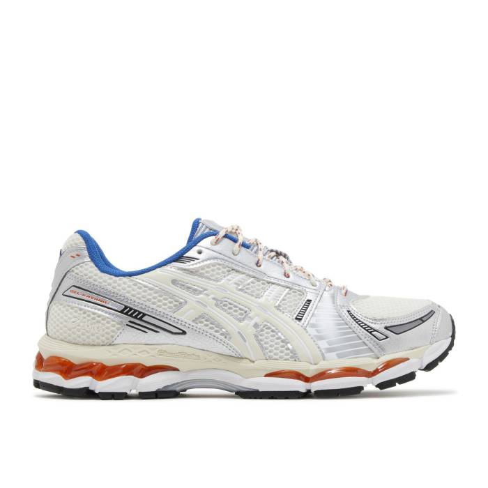 アシックス Asics 【 Ronnie Fieg X Gel Kayano 12.1 \u0027Cream Blue Orange\u0027 Men Cream 】 青碧 青碧 メンズ 皮膚軟化剤
