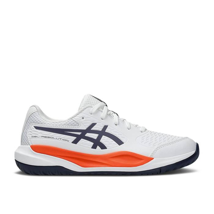 アシックス Asics 【 Gel Resolution X ガウス \u0027White Greyish Purple\u0027 Youth White/Greyish Purple 】 御坊っちゃん キッズ 白いこと 白いこと Purple 紫・パープル