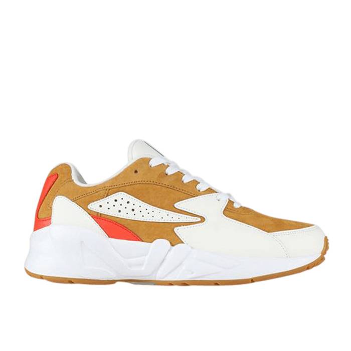 フィラ Fila 【 Hanon X Mindblower \u0027Gold Rush\u0027 Men Cloud Dancer/Golden Brown/Cherry Tomato 】 メンズ 赤銅色 赤銅色