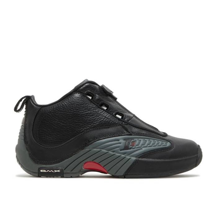 リーボック Reebok 【 Answer 4 \u0027Black Grey\u0027 2017 Men Black/Rivet Grey/Red 】 受け答え メンズ 黒いこと 黒いこと 薄墨色 薄墨色 Red 赤・赤いこと