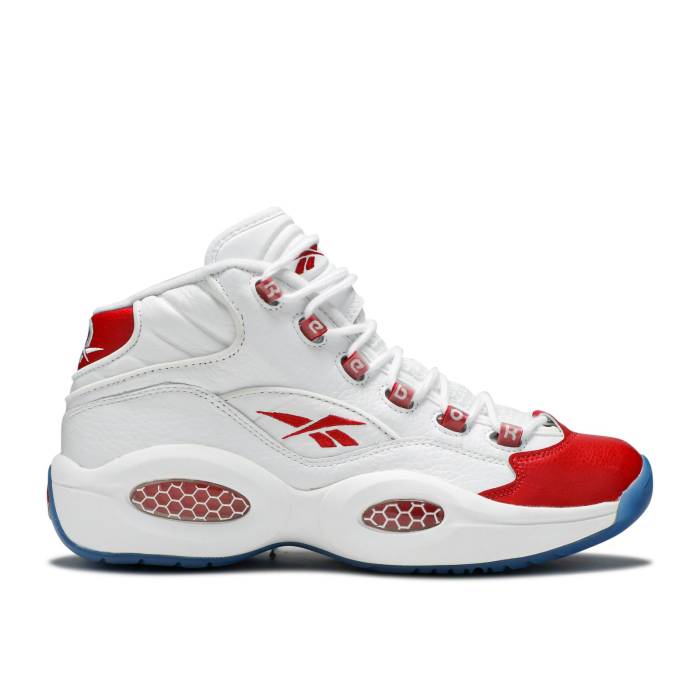 リーボック Reebok 【 Question Mid \u0027White Pearlized Red\u0027 Men White/Pearlized Red 】 Question 問い合わせ ミッド メンズ 白いこと 白いこと Red 赤・赤いこと