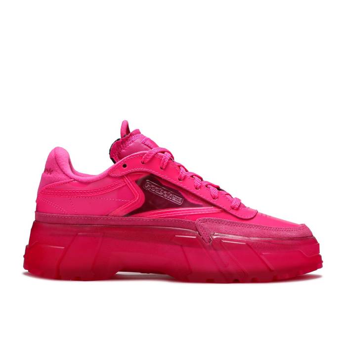 リーボック Reebok 【 Cardi B X Wmns Club C \u0027Dynamic Pink\u0027 Women Dynamic Pink/Dynamic Pink/Clear 】 野球クラブ レディース 活動的 pink サクラ色