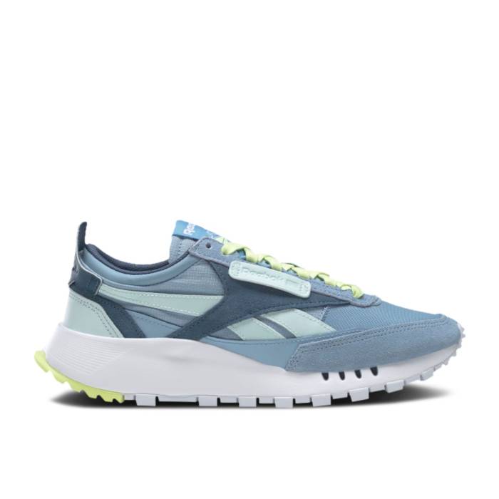 リーボック Reebok 【 Wmns Classic Leather Legacy 'Chalk Blue' Women Chalk Blue/Brave Blue/White 】 クラシック レザー legacy レガシー レディース 青色 ブルー 白色 ホワイト｜スニケス