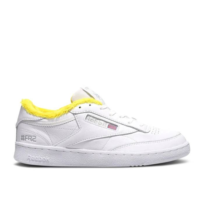 リーボック Reebok 【 Atmos X #Fr2 X Club C 85 \u0027White Yellow\u0027 Men Footwear White/Ale Yellow/Pure Grey 】 野球クラブ メンズ 白いこと 白いこと yellow 黄味がかった・黄色 純然たる 薄墨色 薄墨色