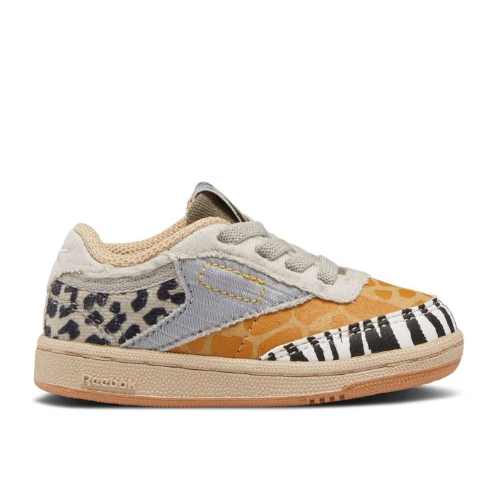 リーボック Reebok 【 National Geographic X Club C Toddler 'Animal Print' Infant Oatmeal/Sand Stone/Soft Camel 】 クラブ ベビー 赤ちゃん用 ベビー 砂色・サンド camel キャメル