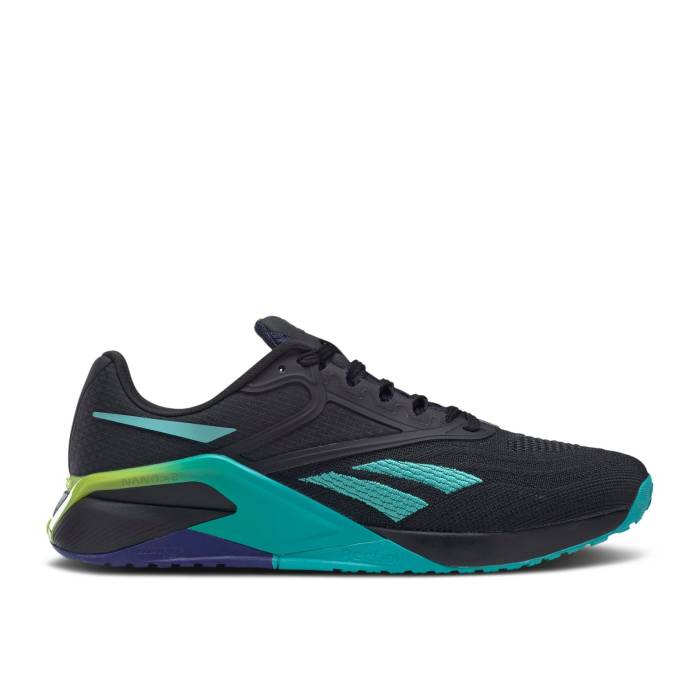 リーボック Reebok 【 Nano X2 'Black Teal Gradient' Men Core Black/Semi Classic Teal/Acid Yellow 】 ナノ メンズ コア 黒色 ブラック クラシック yellow 黄色・イエロー｜スニケス