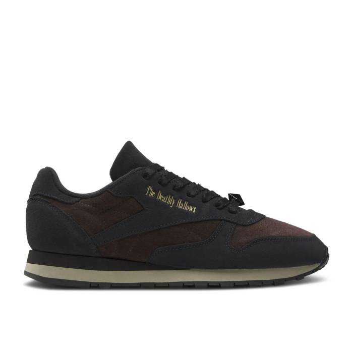 リーボック Reebok 【 Harry Potter X Classic Leather 'Deathly Hallows' Men Night Black/Dark Root/Matte Gold 】 クラシック レザー メンズ ナイト 黒色 ブラック ゴールド