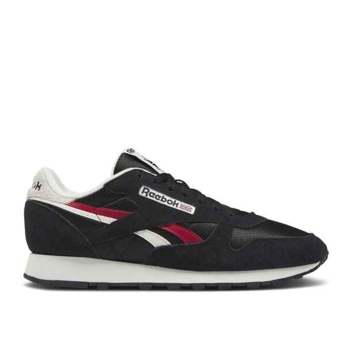 リーボック Reebok 【 Classic Leather \u0027Black Flash Red\u0027 Men Core Black/Chalk/Flash Red 】 古典派音楽 なめし革 メンズ 中核グループ 黒いこと 黒いこと Red 赤・赤いこと