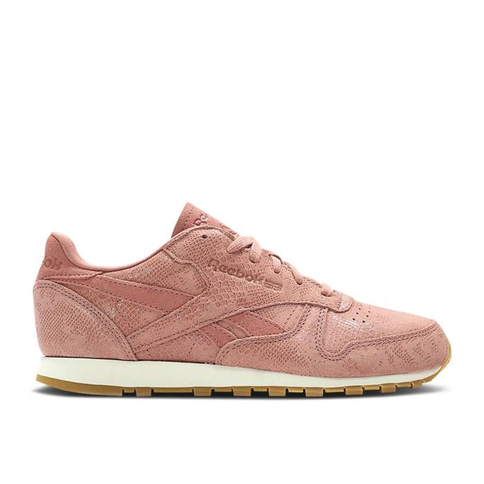 リーボック Reebok 【 Wmns Classic Leather Clean \u0027Exotics - Sandy Rose\u0027 Women Sandy Rose/Chalk/Gum 】 古典派音楽 なめし革 レディース Rose サクラ色