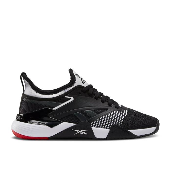 リーボック Reebok 【 Wmns Nano Court \u0027Black Vector Red\u0027 Women Black/White/Vector Red 】 ナノ 厚地の外套 レディース 黒いこと 黒いこと 白いこと 白いこと Red 赤・赤いこと