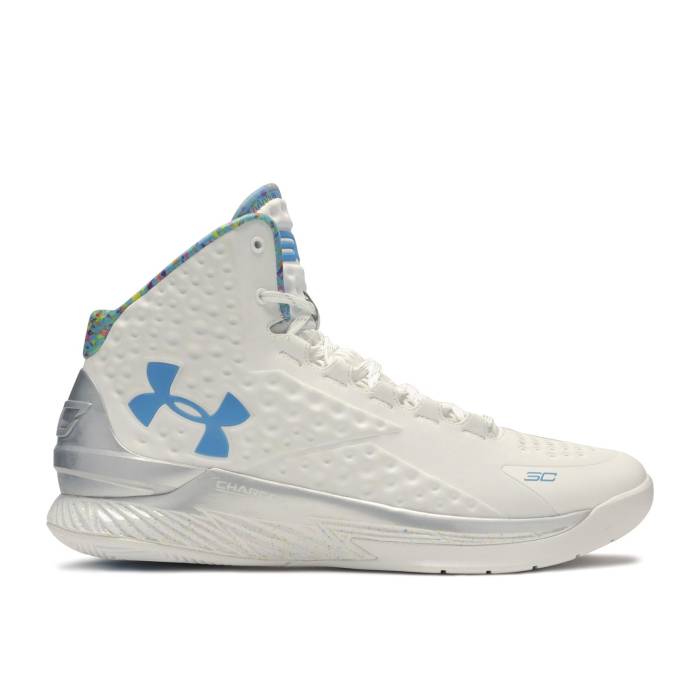 アンダーアーマー Under Armour 【 Curry 1 'Splash Party' Men White/Metallic Silver 】 カリー メンズ 白色 ホワイト Silver 銀色・シルバー