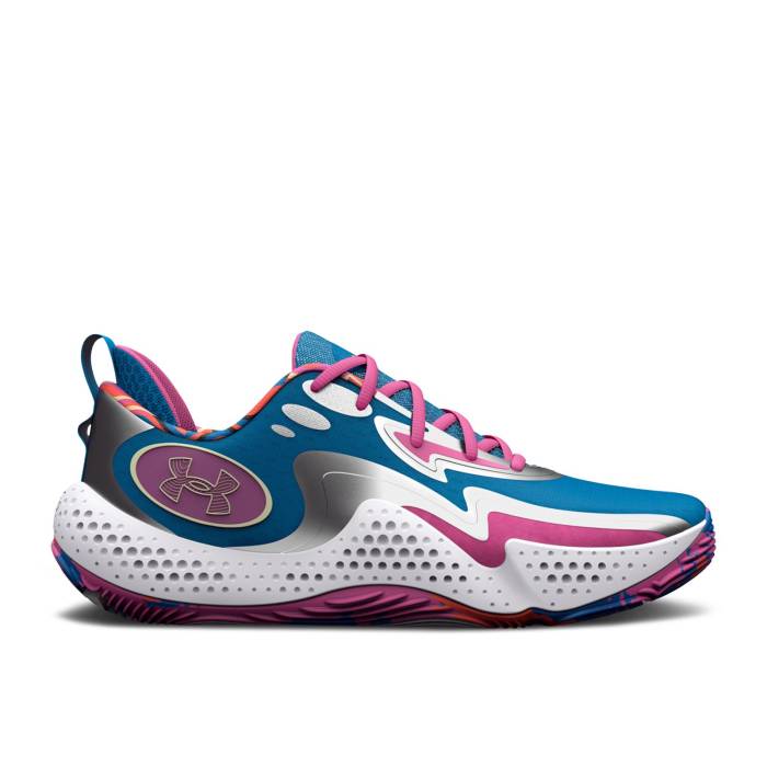 アンダーアーマー Under Armour 【 Spawn 5 Le \u0027Brilliant Blue Pink\u0027 Men Brilliant Blue/Pink Edge 】 青味 青み メンズ 青味 青み pink サクラ色