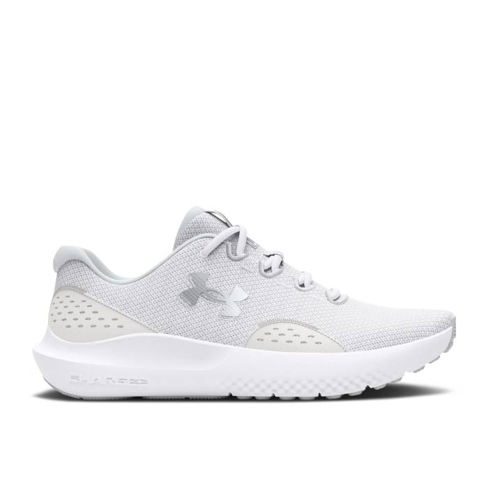 アンダーアーマー Under Armour 【 Wmns Surge 4 \u0027White Metallic Silver\u0027 Women White/Distant Grey/Metallic Silver 】 レディース 白いこと 白いこと 薄墨色 薄墨色 Silver しろがね色・しろがね色