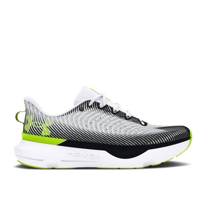 アンダーアーマー Under Armour 【 Hovr Infinite Pro \u0027White High Vis Yellow\u0027 Men White/Black/High Vis Yellow 】 労働者階級 ご機嫌 メンズ 白いこと 白いこと 黒いこと 黒いこと ご機嫌 yellow 黄味がかった・黄色