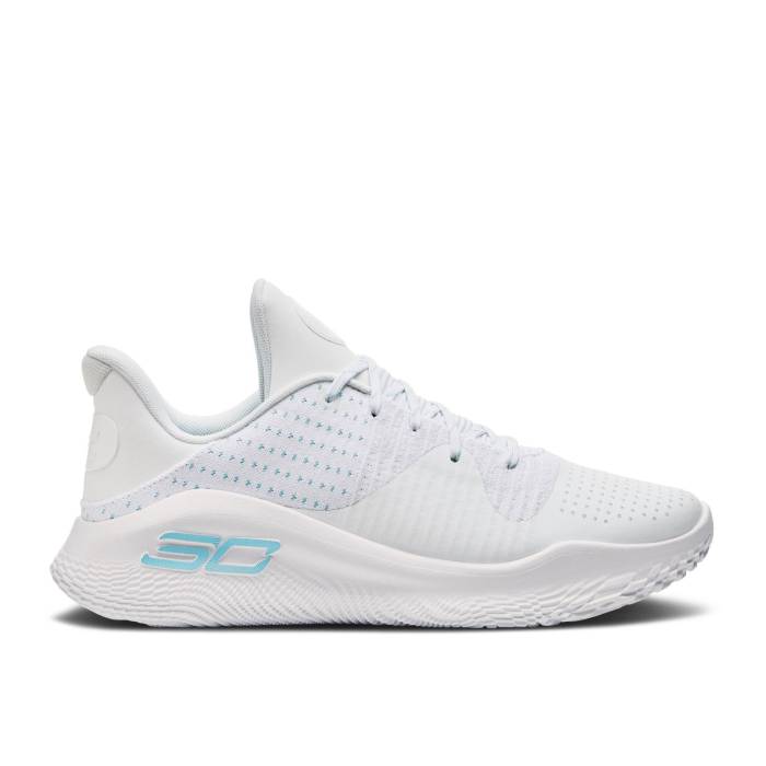 アンダーアーマー Under Armour 【 Curry 4 Low Flotro \u0027April Showers\u0027 Men White/Blue 】 カリー メンズ 白いこと 白いこと 青味 青み