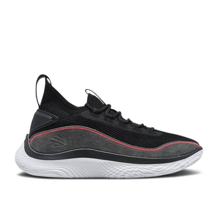 Curry Brand 【 Curry Flow 8 Suede \u0027Beautiful Flow\u0027 Men Black/White 】 カリー 流出受け答え スエード・スウェード メンズ 黒いこと 黒いこと 白いこと 白いこと