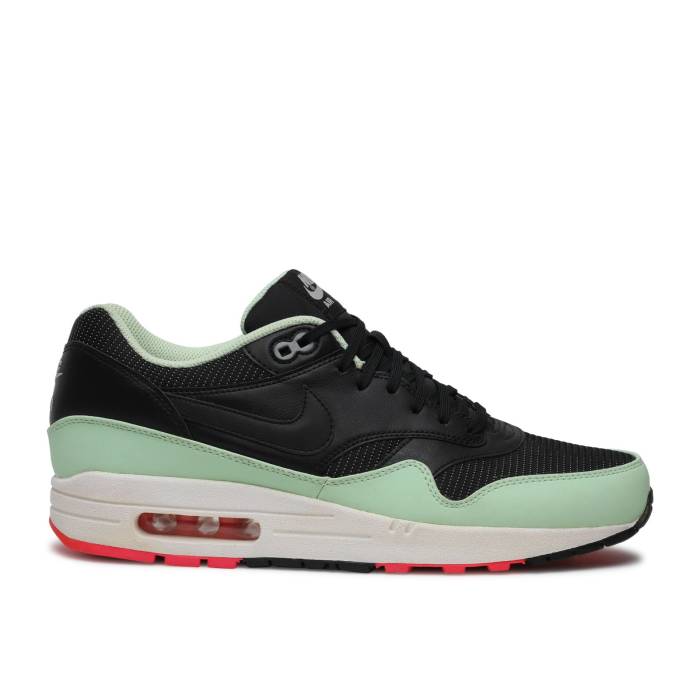 ナイキ Nike 【 Air Max 1 Fb \u0027Yeezy\u0027 Men Black/Black/Fresh Mint/Pink Flash 】 マックス メンズ 黒いこと 黒いこと 生新しい pink さくら色