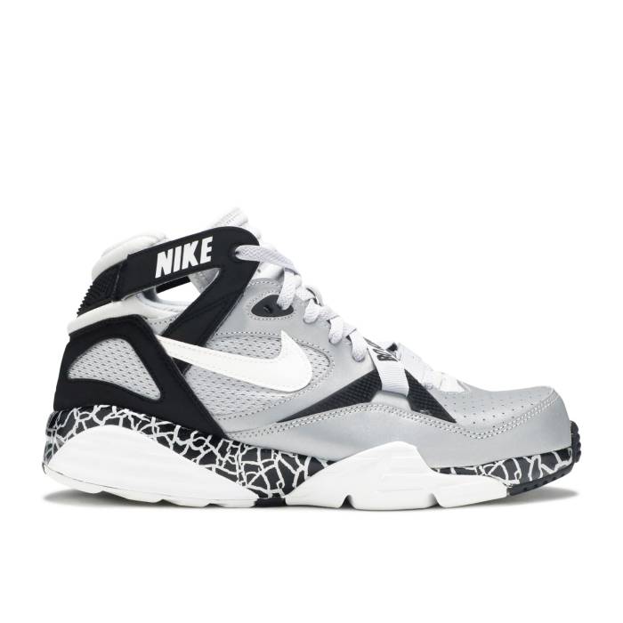 ナイキ Nike 【 Air Trainer Max 91 Qs Nfl \u0027Oakland Raiders\u0027 Men Wolf Grey/White-Black-Metallic Silver 】 調教師 マックス NFL メンズ 薄墨色 薄墨色 Silver しろがね色・しろがね色