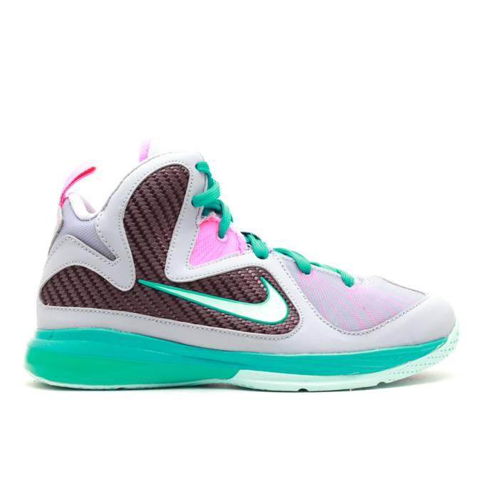 ナイキ Nike 【 Lebron 9 Ps \u0027South Beach\u0027 Youth Wlf Gry/Mnt Cndy-Nw Grn-Pnk Fl 】 Lebron レブロン お坊っちゃん キッズ