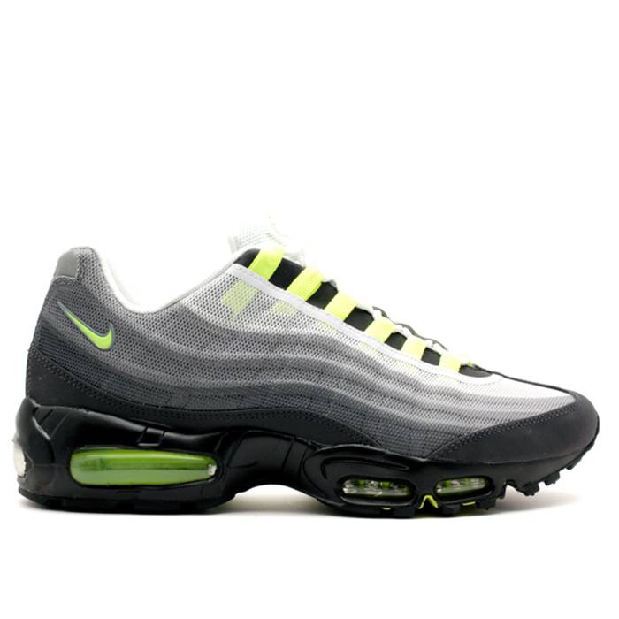 ナイキ Nike 【 Air Max 95 Prm Tape 'Neon' Men Cool Grey/Volt-Black-Metallic Silver-White 】 マックス メンズ クール 灰色 グレー｜スニケス