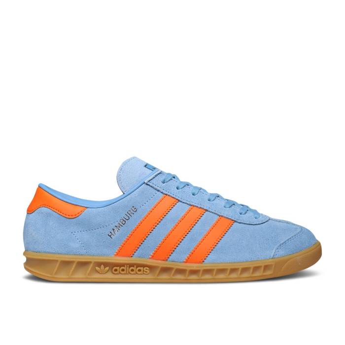 アディダス Adidas 【 Hamburg \u0027Light Blue Orange\u0027 Men Light Blue/Orange/Silver Metallic 】 青味 青み メンズ 青味 青み orange 橙・オレンジ色 Silver しろがね色・しろがね色
