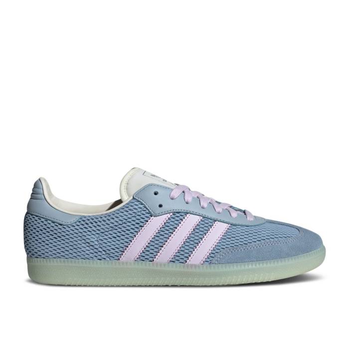 アディダス Adidas 【 Samba Og \u0027Tactile Blue Ice Lavender\u0027 Men Tactile Blue/Ice Lavender/Off White 】 サンバ 青み 青色 メンズ 青み 青色 白いこと 白いこと