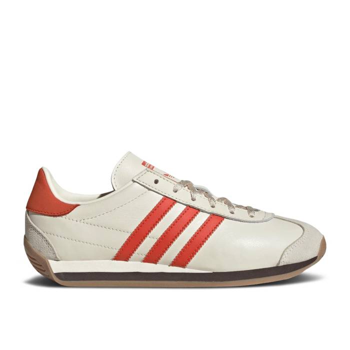 アディダス Adidas 【 Wmns Country Og \u0027Cream Preloved Red\u0027 Women Cream White/Preloved Red/Dark Brown 】 カントリー レディース 皮膚軟化剤 白いこと 白いこと Red 赤・赤いこと 赤銅色 赤銅色