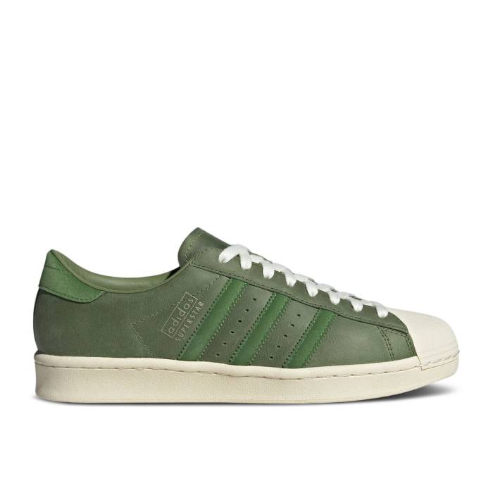 アディダス Adidas 【 Superstar Vintage \u0027Crew Green\u0027 Men Crew Green/Craft Green/Cream White 】 Superstar はやりっ児 vintage ビンテージ・ヴィンテージ メンズ 労働者の一団 green 緑・緑であること 皮膚軟化剤 白いこと 白いこと