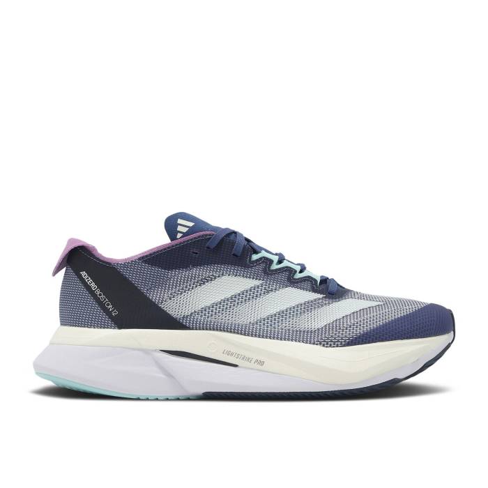 アディダス Adidas 【 Wmns Adizero Boston 12 \u0027Preloved Ink Zero Metallic\u0027 Women Preloved Ink/Zero Metallic/Aurora Ink 】 アディゼロ 豆の町 皆無 レディース 皆無