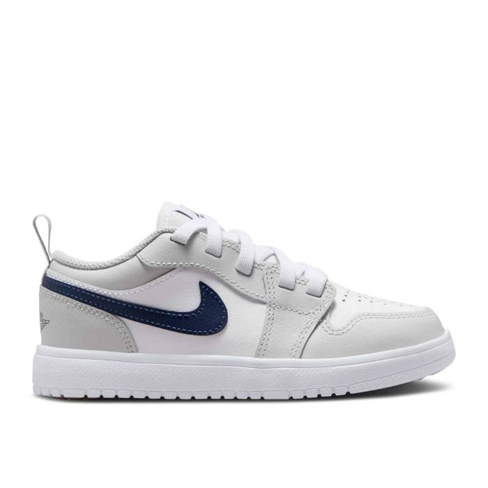 ナイキ エアジョーダン Air Jordan 【 Jordan 1 Low Alt Ps \u0027Georgetown\u0027 Youth White/Neutral Grey/Gum Medium Brown/Midnight Navy 】 お坊っちゃん キッズ 白いこと 白いこと 薄墨色 薄墨色 赤銅色 赤銅色 紺色 米国海軍