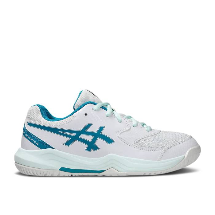 アシックス Asics 【 Gel Dedicate 8 Gs 'White Teal Blue' Youth White/Teal Blue 】 ジュニア キッズ 白色 ホワイト 青色 ブルー|スニケス