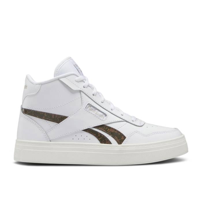 リーボック Reebok 【 Wmns Court Advance Bold High \u0027White Modern Beige\u0027 Women Footwear White/Chalk/Modern Beige 】 厚地の外套 御機嫌 今めかしい レディース 白いこと 白いこと 今めかしい ベージュ