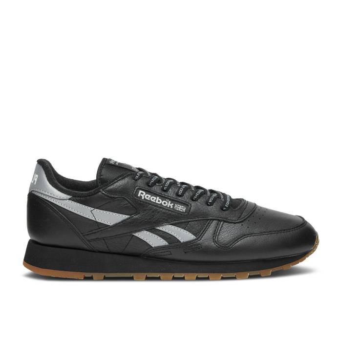 リーボック Reebok 【 Places + Faces X Classic Leather Catalyst Ltd \u0027Black Silver\u0027 Men Black/Silver 】 古典派音楽 なめし革 LTD エルティーディー メンズ 黒いこと 黒いこと Silver しろがね色・しろがね色 靴-スニーカー