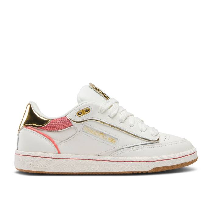リーボック Reebok 【 Angel Reese X Wmns Club C Bulc \u0027Chalk Sunset Coral\u0027 Women Chalk/Sunset Coral/Chalk 】 野球クラブ レディース