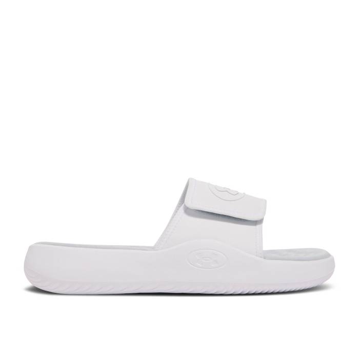 アンダーアーマー Under Armour 【 Ignite Pro 8 Slide \u0027White Halo Grey\u0027 Men White/Halo Grey 】 イグナイト 労働者階級 Slide サンダル メンズ 白いこと 白いこと 薄墨色 薄墨色
